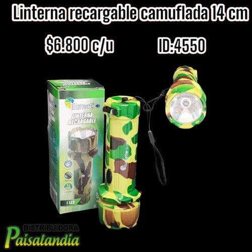 Linterna recargable camuflada IL-027 (UND)