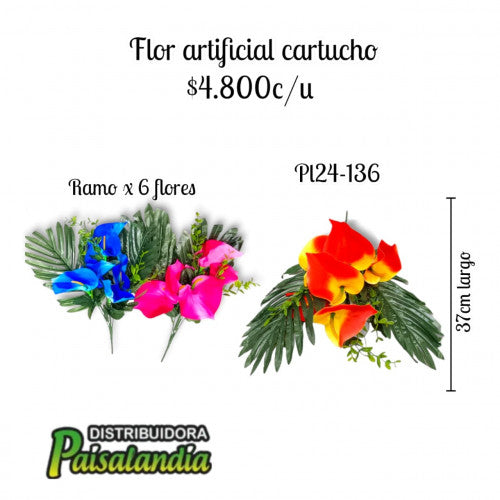 Flor decorativa artificial PL24-136 (UND)