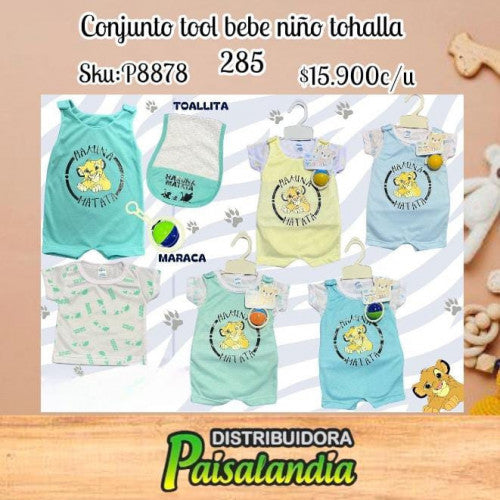 Conjunto tool bebe niño tohalla 285 (UND)