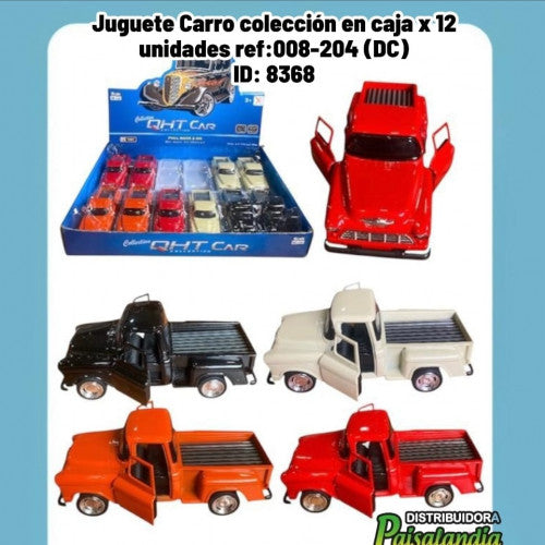 Juguete Carro colección en caja x 12 unidades ref:008-204 (DC)