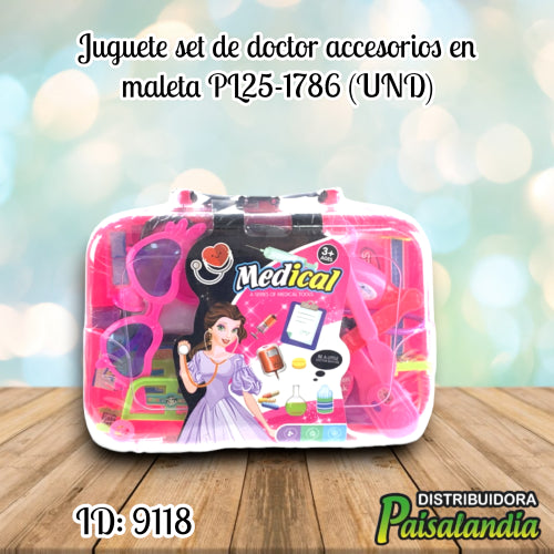 Juguete set de doctor accesorios en maleta PL25-1786 (UND)