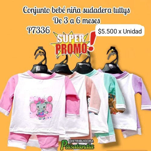 Conjunto 1 niña sudadera tuttys (UND)