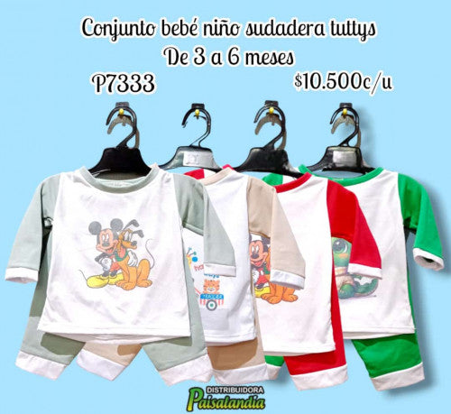 Conjunto bebe niño buso y sudadera Tuttys Baby