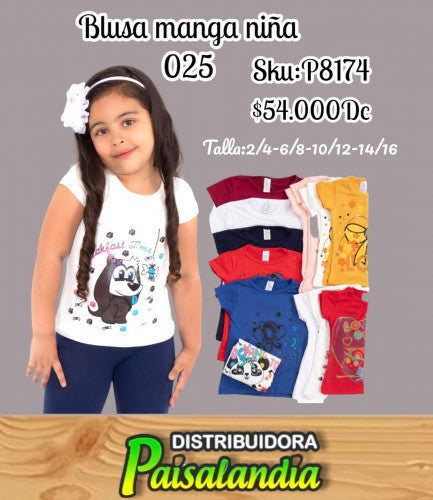 Blusa manga de niña 025