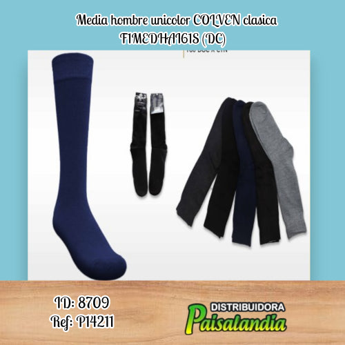 Media hombre unicolor COLVEN clasica F1MEDHAI61S (DC)