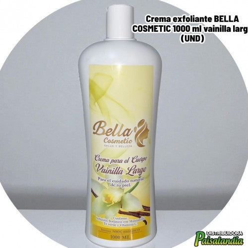 Crema exfoliante BELLA COSMETIC 1000 ml vainilla large (UND)