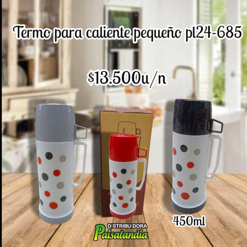 termo para caliente estampado circulos 450 ml PL24-685 (UND)