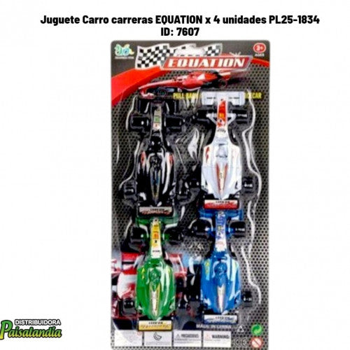 Juguete Carro carreras EQUATION x 4 unidades PL25-1834 (UND)