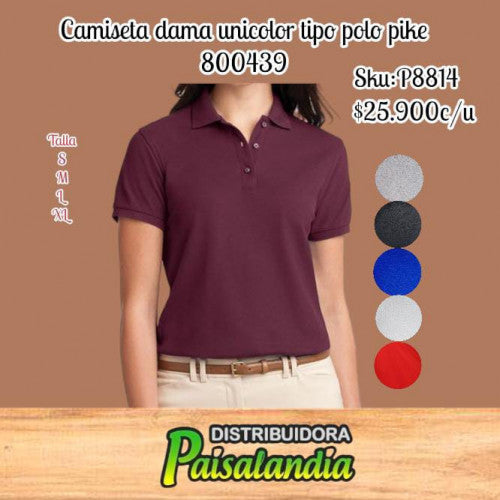 Camiseta dama polo pike 800439 (UND)