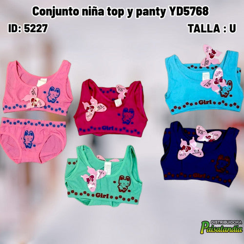 Conjunto niña top y panty YD5768 (DC)