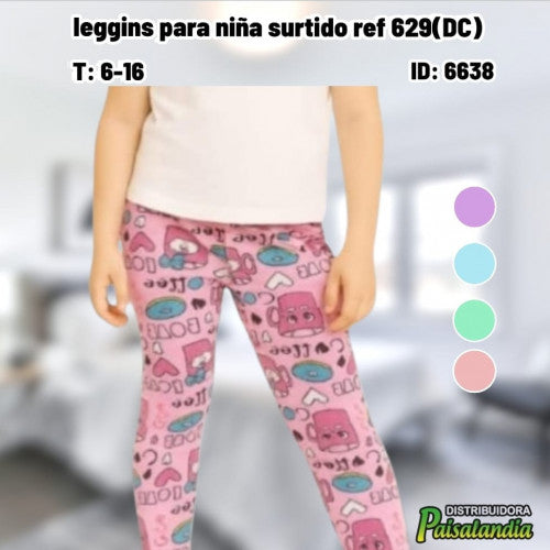 leggins para niña surtido ref 629(DC)