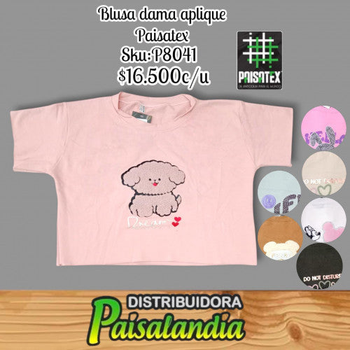 Blusa dama aplique paisatex (UND)