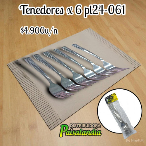 conjunto de tenedores X6 PL24-061 (UND)