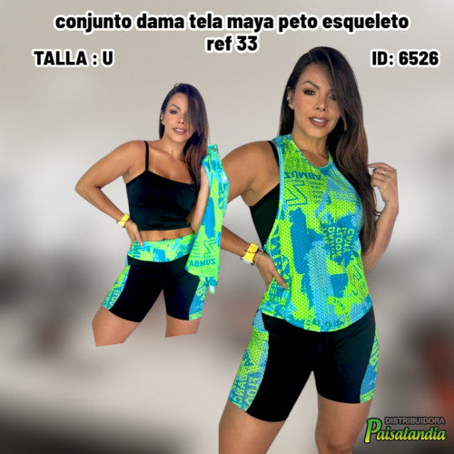 conjunto dama tela maya peto esqueleto ref 33 (UND)