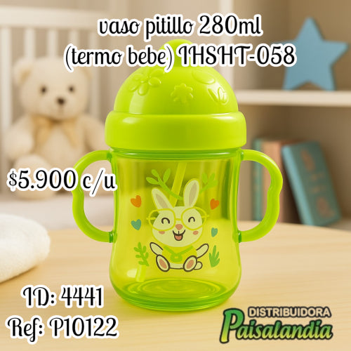Vaso pitillo 280ml (termo bebé) IHSHT-058 (UND)