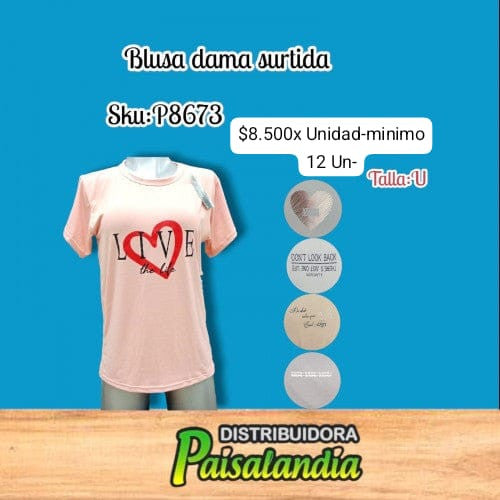 Blusa dama surtida (UND)
