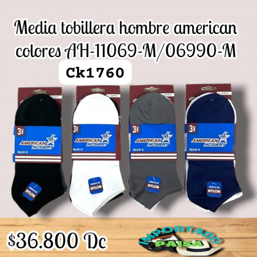 Media tobillera hombre American colores AH-11069-M/06990-M