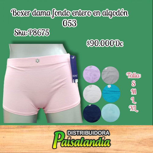 Boxer dama fondo entero en algodon 016 (DC)