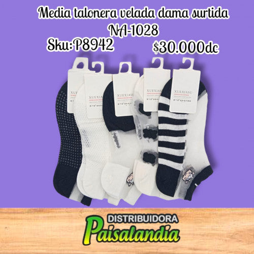 Media talonera velada dama surtida NA-1028 (DC)