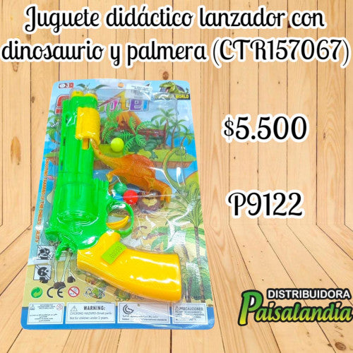 Juguete lanzador dinosaurio y palmera CTR157067 (UND)