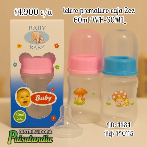 Tetero prematuro caja 60ml WH-60ML (UND)