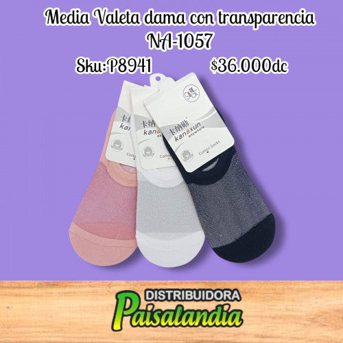 Media valeta dama con transparente NA-1057 (DC)