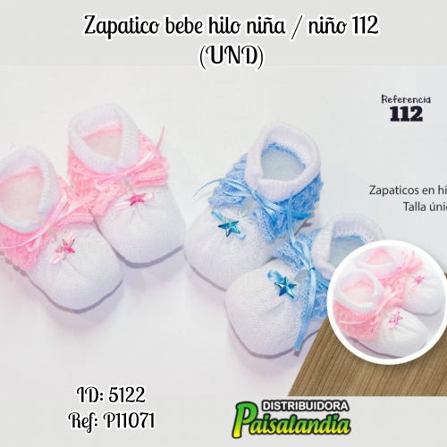 Zapatico bebe hilo niña / niño 112 (UND)
