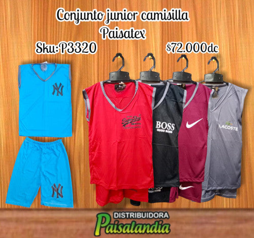 Conjunto junior camisilla paisatex