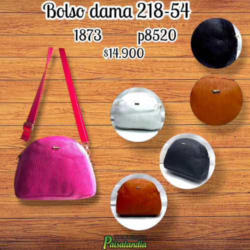 Bolso dama cuerina colores surtidos 218-54 (UND)