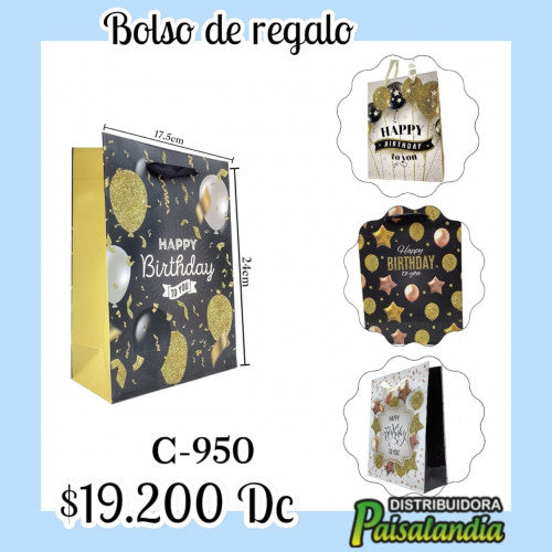 bolsa regalo happy birthday c-950 (DC)