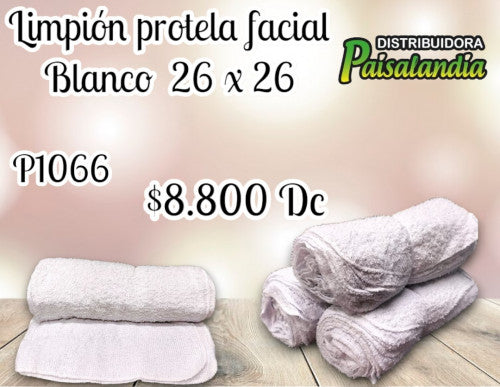 Limpión protela facial blanco 26 x 26