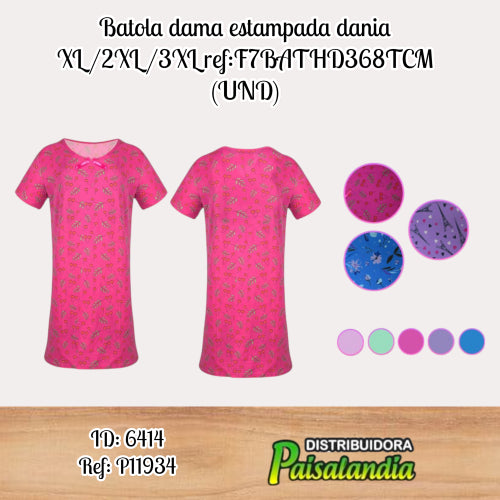 Batola dama estampada dania XL/2XL/3XL ref:F7BATHD368TCM (UND)