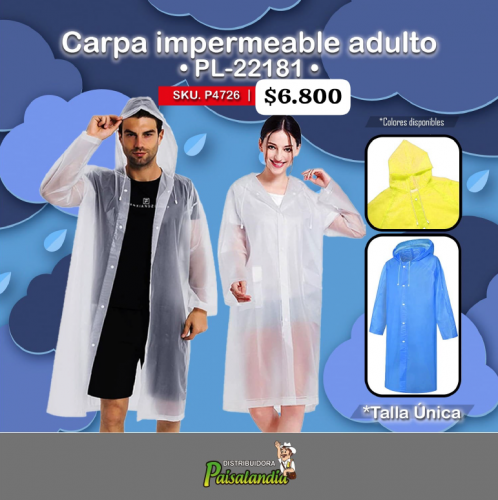 Carpa impermeable adulto PL-22181