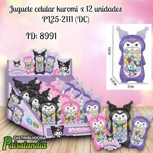Juguete celular kuromi x 12 unidades PL25-2111 (DC)