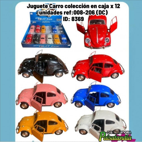 Juguete Carro colección en caja x 12 unidades ref:008-206 (DC)