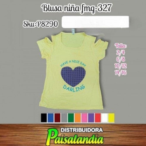 Blusa niña hueco en manga fmg327 (DC)