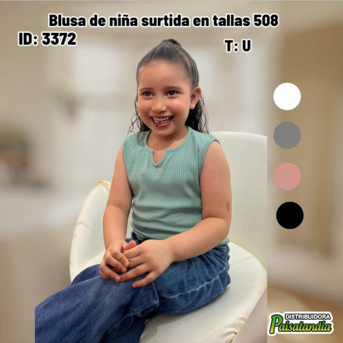 Blusa de niña surtida en tallas 508 (UND)