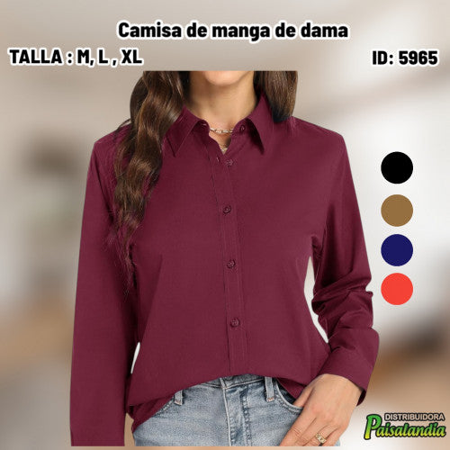 Camisa de manga de dama (UND)