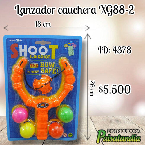Juguete lanzador cauchera con pelotas XG88-2 (UND)