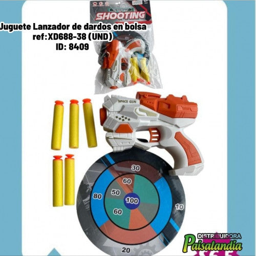 Juguete Lanzador de dardos en bolsa ref:XD688-38 (UND)