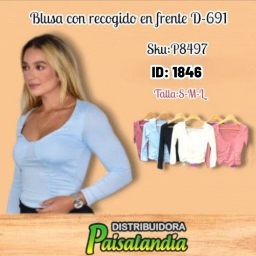 Blusa con recogido en frente D-691 (UND)