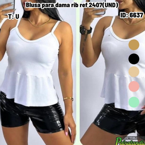 Blusa para dama rib ref 2407(UND)
