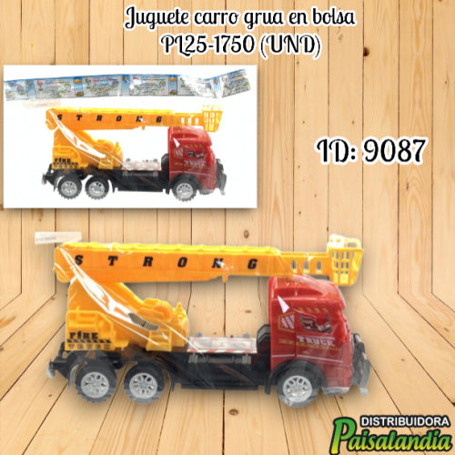 Juguete carro grua en bolsa PL25-1750 (UND)