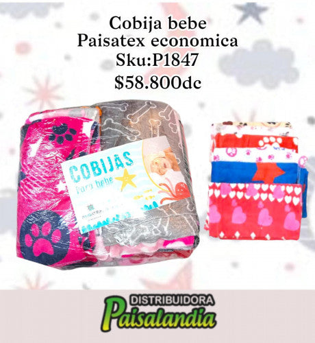 Cobija de bebé paisatex economica