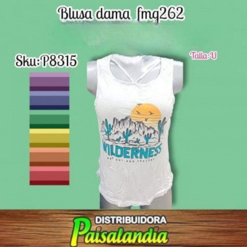 Blusa dama sesgo cruzado fmg262 (DC)