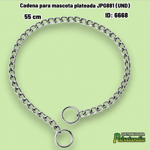 Cadena para mascota plateada JPG881 (UND)