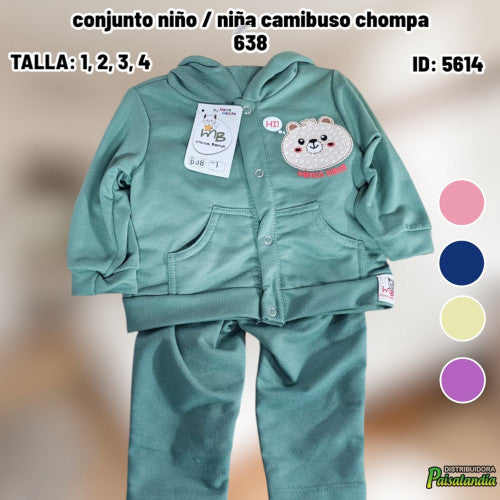conjunto niño / niña camibuso chompa 638 (UND)