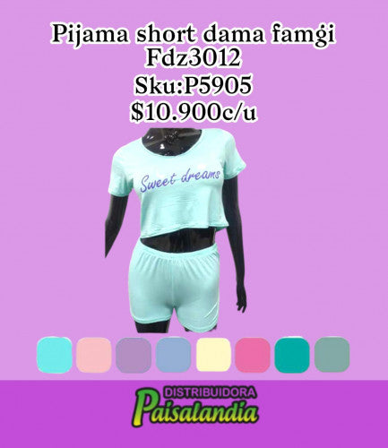 Pijama short dama  famgi fdz3012