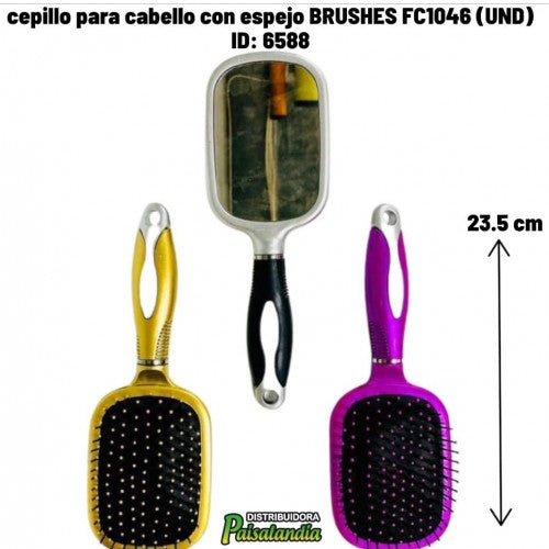 cepillo para cabello con espejo BRUSHES FC1046 (UND)