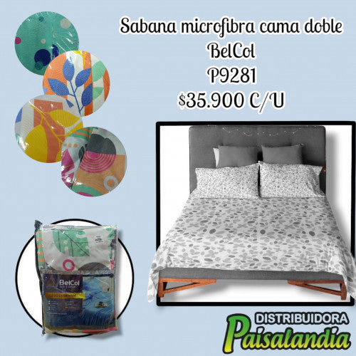 Sábana microfibra cama Queen BelDess (UND)